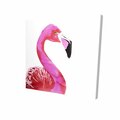 Fondo 16 x 16 in. Watercolor Proud Flamingo Profile-Print on Canvas FO2792153